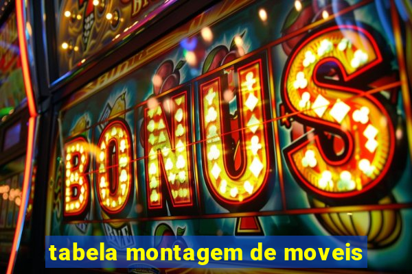 tabela montagem de moveis